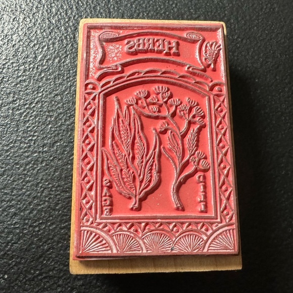 Hampton Art Stamps 1993 Vintage HERB PACKET H898 Wood Mounted Rubber Stamp - Picture 7 of 7